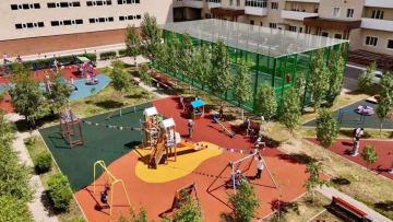 Строительство более 200 соцобъектов ведется в районе «Нура»