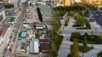 Променадная зона появилась в районе столичного базара