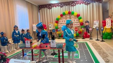 Воспитанникам детского сада разъяснили правила дорожного движения в Астане