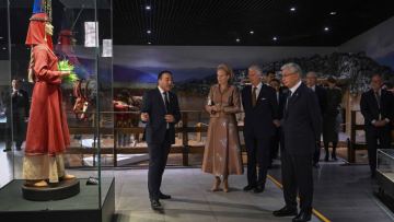 Президент Казахстана с Королем и Королевой бельгийцев посетили Национальный музей