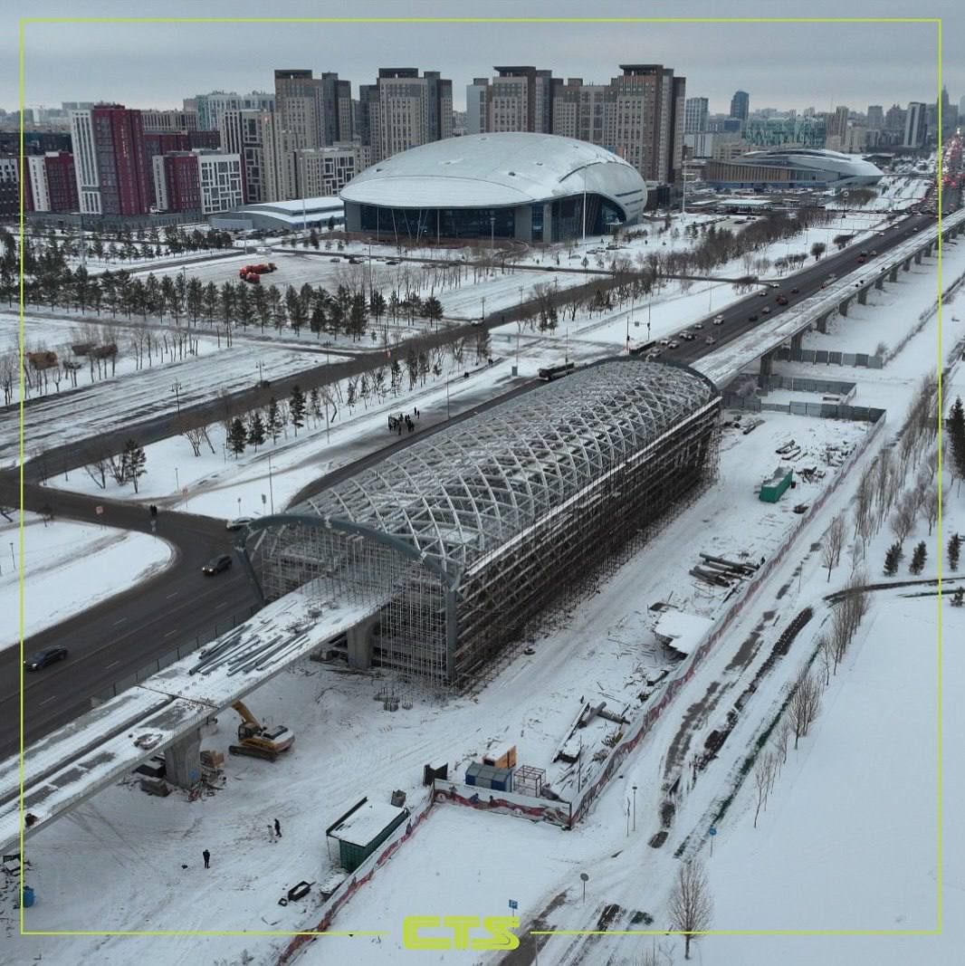 LRT: основные конструкции станций достроили в Астане