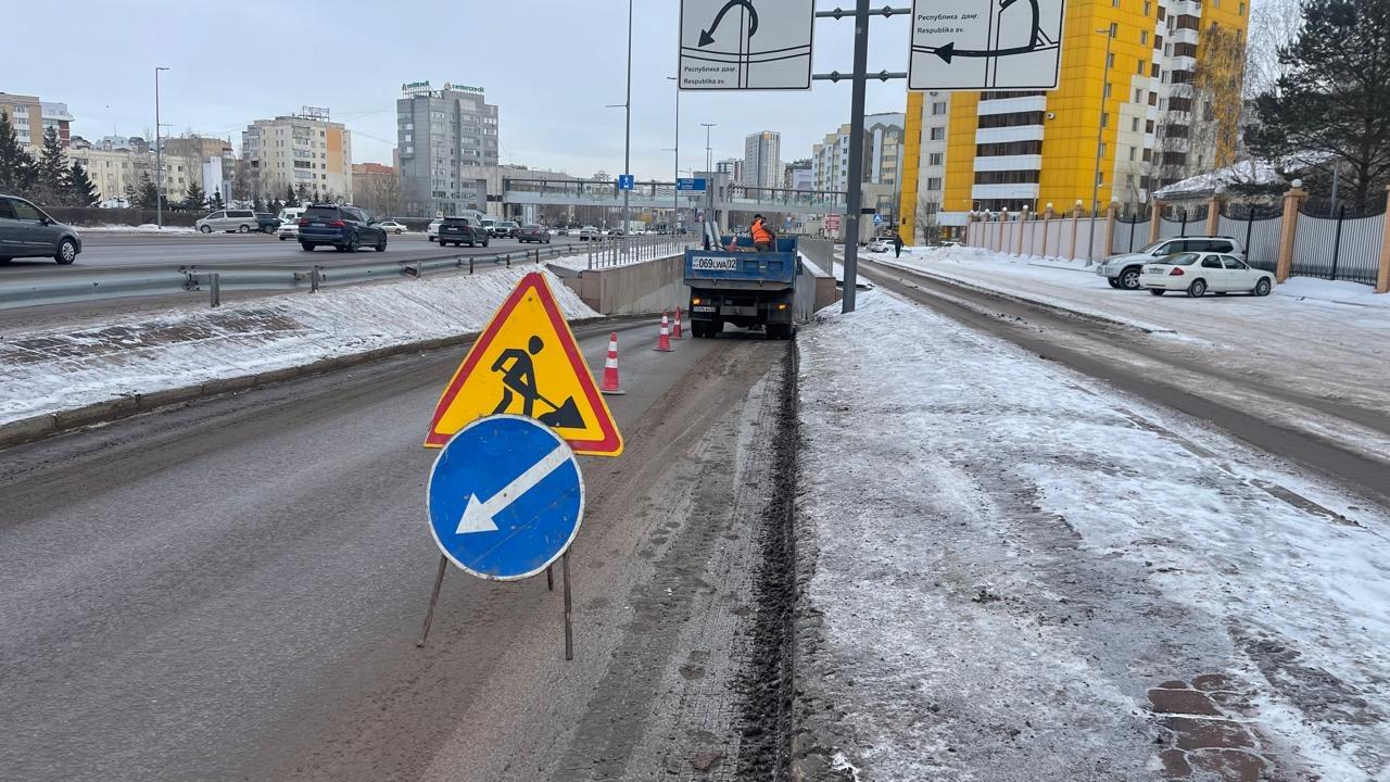 Туннель между Бараева и проспектом Республики частично перекроют в Астане